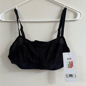 ALL YOU LIVELY MESH BRA NWT  size M 36B jet black intimates feminine